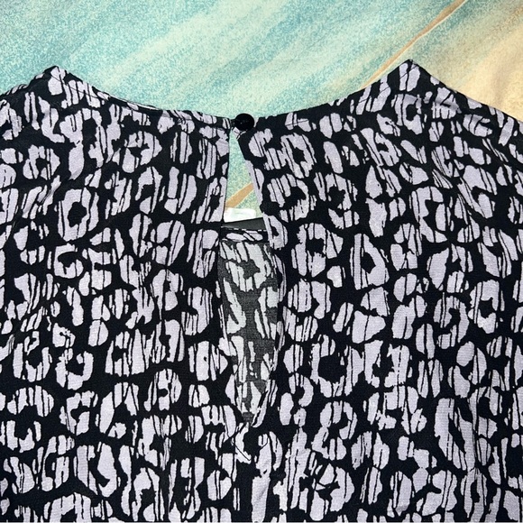 RAILS Inez Mini Dress size XS Purple Black Batik Cheetah Print Smocked Waist NWT - Picture 9 of 11